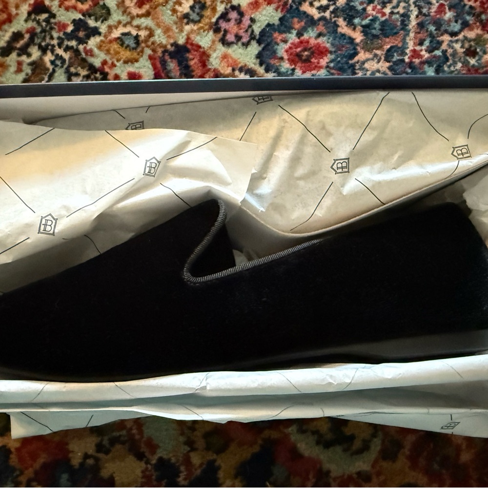 Birdies Black Velvet Loafers